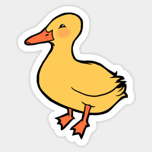 Cute yellow duck Sticker